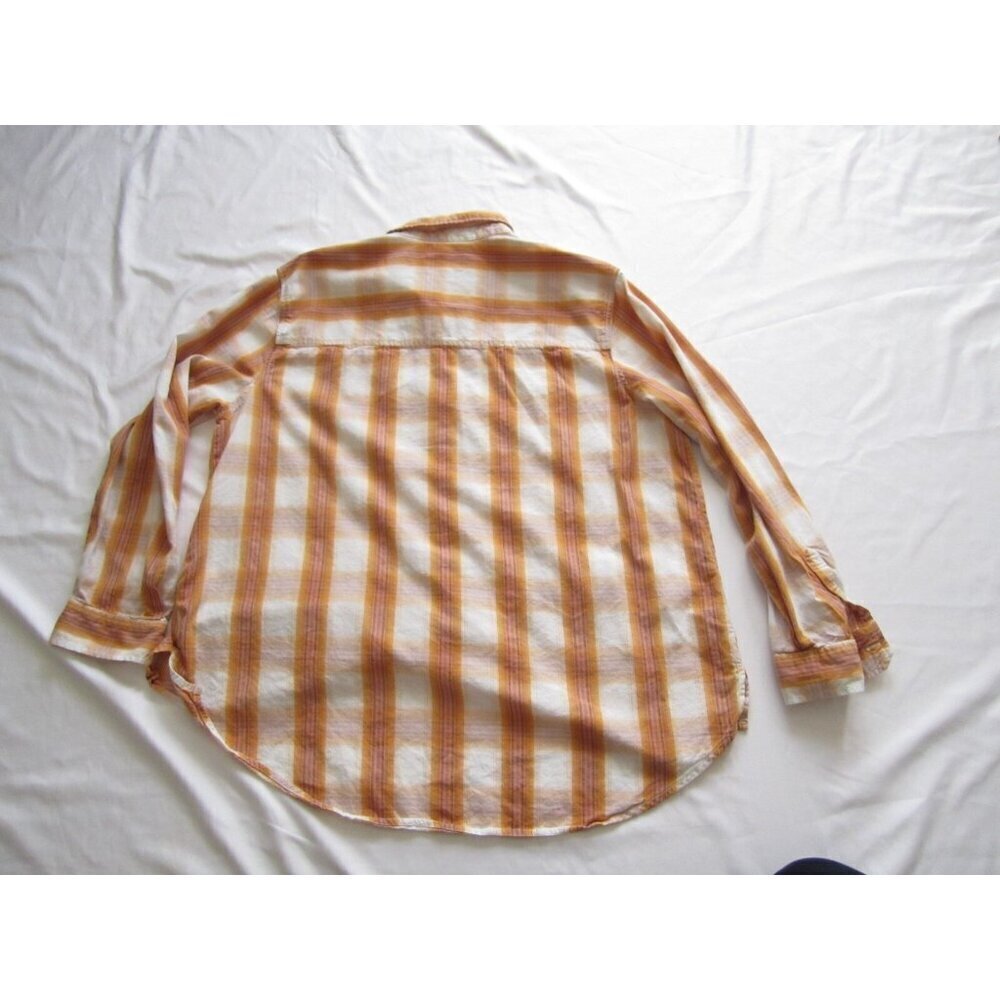 Women‎ Universal Thread Cotton Blend Madras Button Long Sleeve Shirt Sz (WB360) - Picture 8 of 8